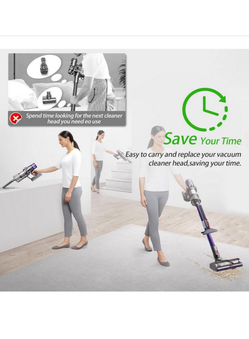 قطعتان حامل ملحق مشبك لملحقات مكنسة دايسون V7 V8 V10 V11 V15 - حامل فرشاة فوهة حامل قوس تخزين منظف قوس تركيب - Image 4