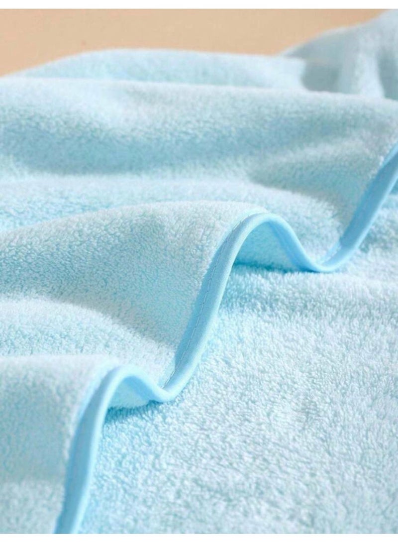 مناشف أطفال فاخرة وفائقة الامتصاص وناعمة للغاية | منشفة استحمام ناعمة ومحبوبة لحديثي الولادة والأطفال الصغار حتى عمر سنتين | لون أزرق - Image 5