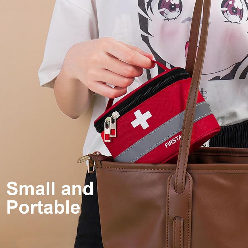 VATTU VATTU Travel First Aid Kit Pouch Medicine Storage Bag First Aid Medicine Storage Pouch Also Use for Cosmetic Storage Box for Men and Women Multicolor - Image 3
