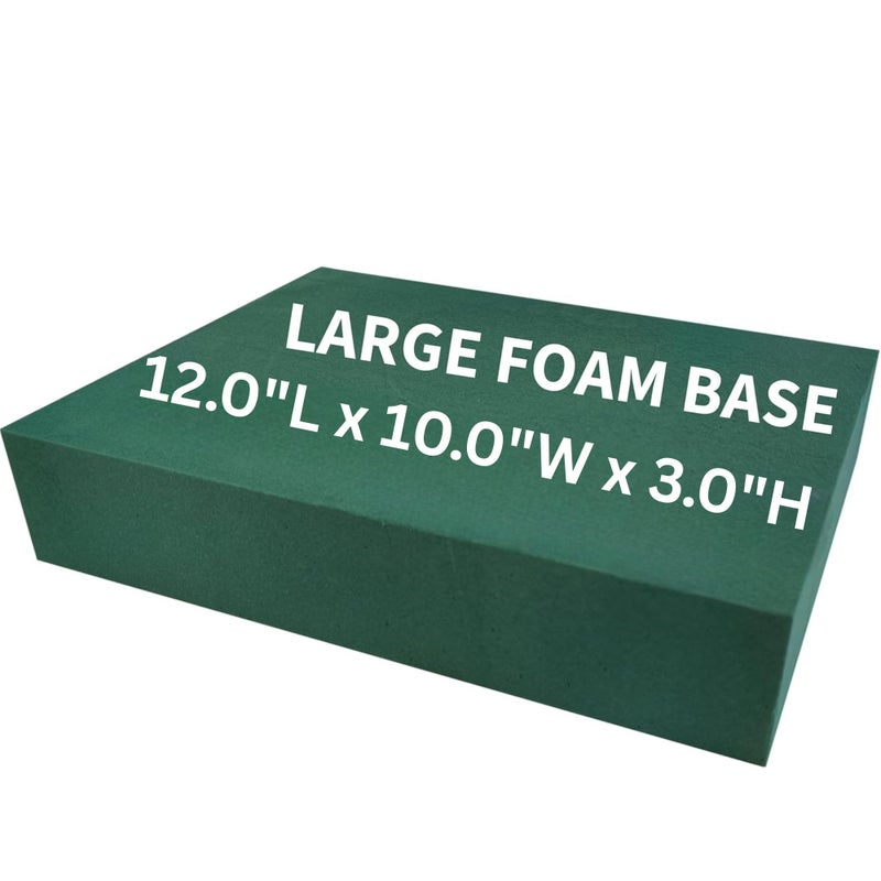 FLOFARE Floral Foam Base 12L x 10W x 3H Large Floral Foam Block for Fresh and Artificial Flower Arrangement Supplies for Arts Crafts Office Decor Home Decor Wedding Decor and Party - Image 2