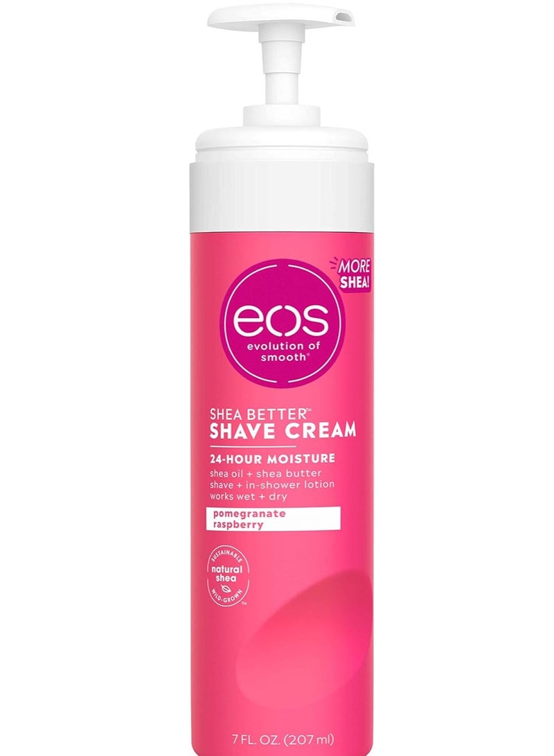 إي أو اس كريم الحلاقة المرطب لمدة 24 ساعة من شيا بيتر (التوت والرمان) 207 مل - Image 1