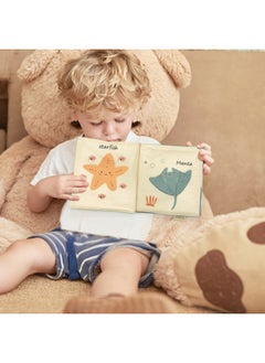 Generic Cotton Newborn Baby Cloth Book Enlightenment Educational Cloth Book Baby Tearable Early Education Cloth Book Baby Toys-Color:Dinosaur Three-dimensional Cloth Book  - Image 3