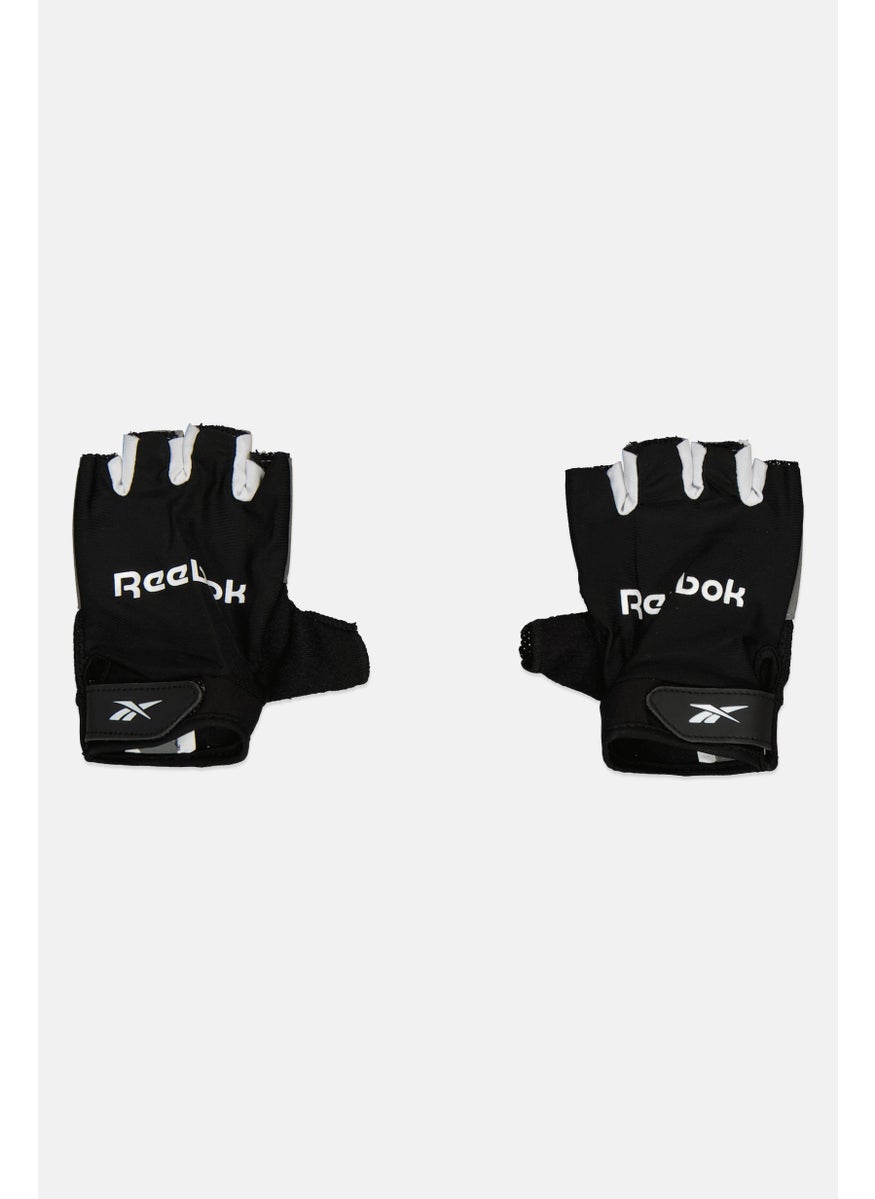 Reebok - Men Brand Logo Fitness Gloves, Black - Image 1