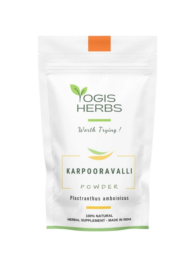YOGIS HERBS Karpooravalli Herbal Powder - 100% Natural Supplement for Respiratory Support, Digestive Wellness, & Nutritional Boost (3.5, Ounces) - Image 1