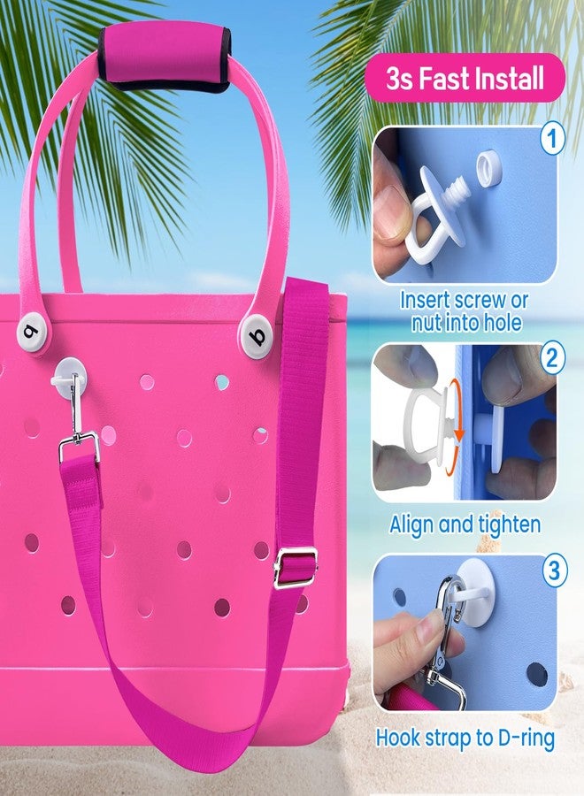 XYFuuee Strap Wrap for Bogg Bag Accessories, Adjustable Crossbody Replacement Straps, Beach Bag Handle Cover Attachment, Hot Pink, Extra Long - Image 5