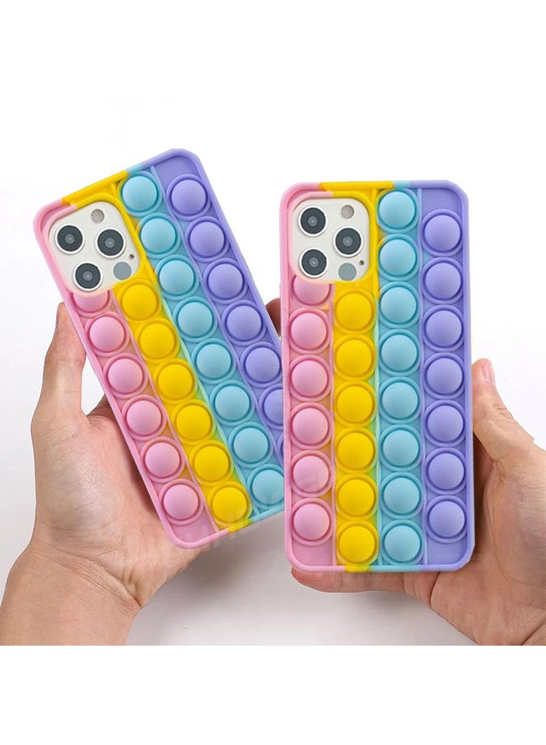 Push Pop Bubble Fidget Toy Protective Case Cover for iPhone 12 Pro Max Multicolour