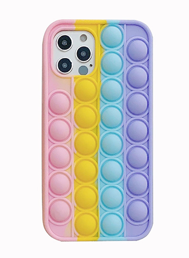 Push Pop Bubble Fidget Toy Protective Case Cover for iPhone 12 Pro Max Multicolour