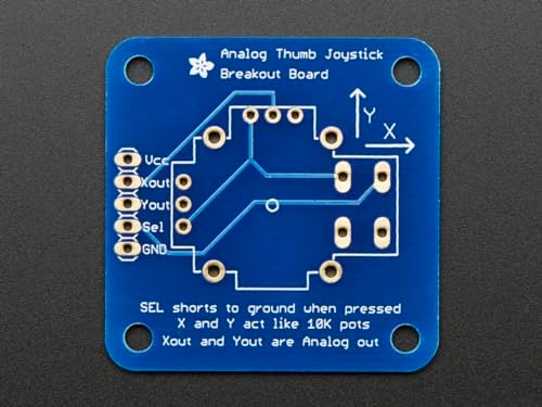 Adafruit Analog 2-axis Thumb Joystick with Select Button + Breakout Board [ADA512] - Image 5