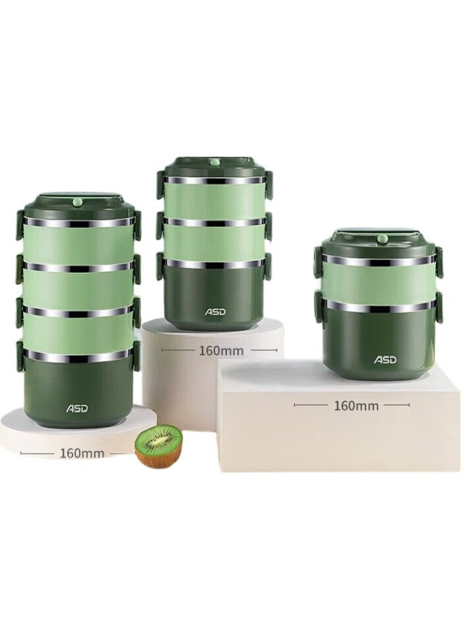Asd 304 Stainless Steel Lunch Box, 2.8L Large Capacity, 4-Layer Portable Pot, For Adults And Students, Rws28H4Wg-G - Image 2