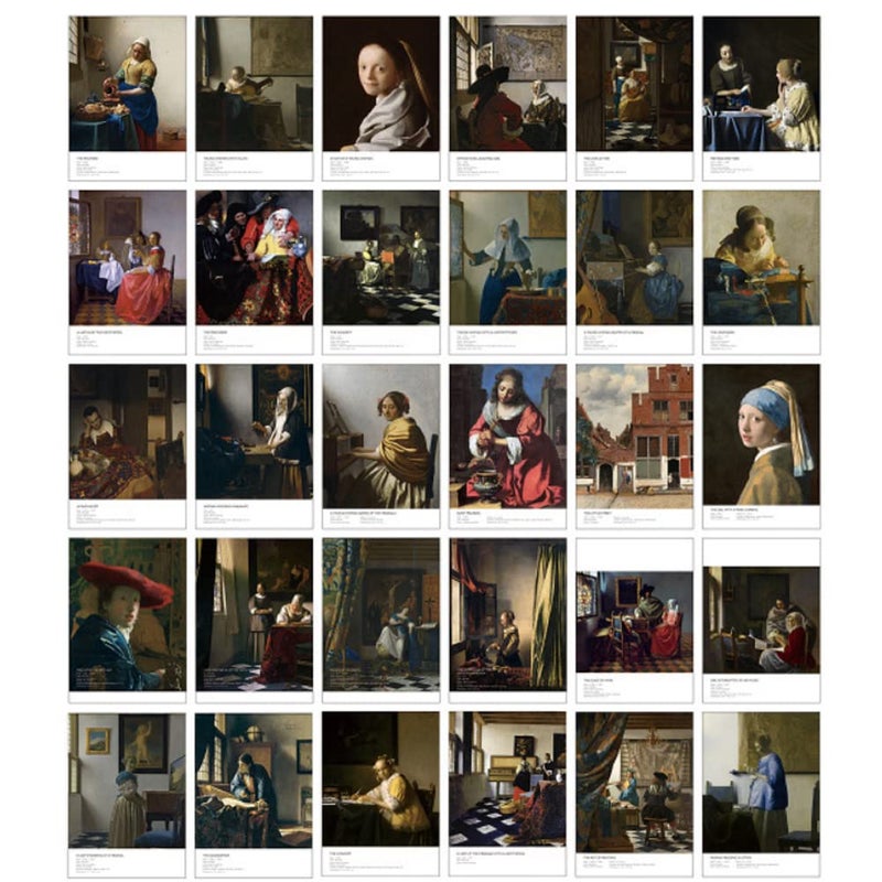HOSTEESSCHOICE Beautiful Art Postcards set of 30 Johannes Vermeer Post card variety pack Famous Painting Scenery,4 x 6 Inches - Image 4