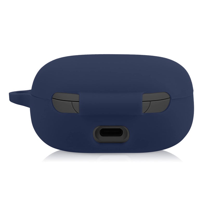 kwmobile Case Compatible with JBL Live Pro Plus Case - Silicone Cover Holder for Earbuds - Dark Blue - Image 4