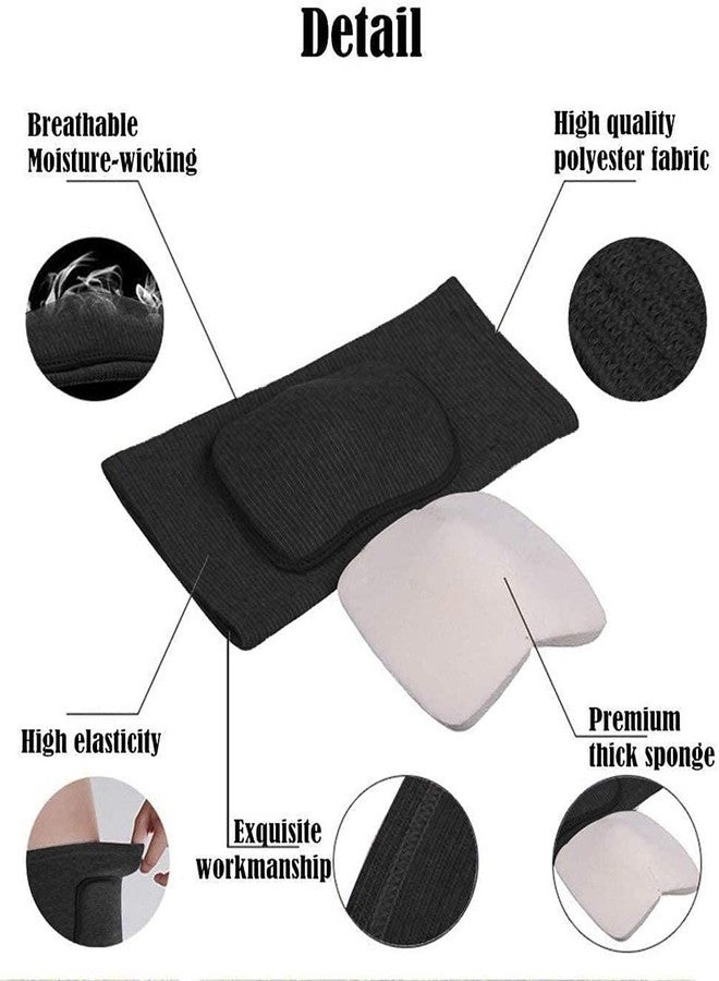 serveuttam Knee Pad for Men Women - Dancing Knee Pads Easy to Wear | Heavy front Padding to Protect from Injuries | Knee pad for Dance Yoga Riding Cycling Skating (Black, M) - Image 2