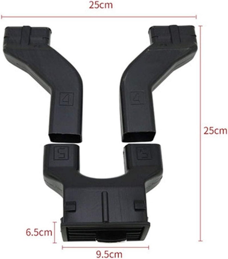 BONV ABS Car Back Under Seat AC Air Conditioning Outlet Air Vent Extension Tube Blind for Subaru Forester XV Outback Modified Accessories (2) - Image 2