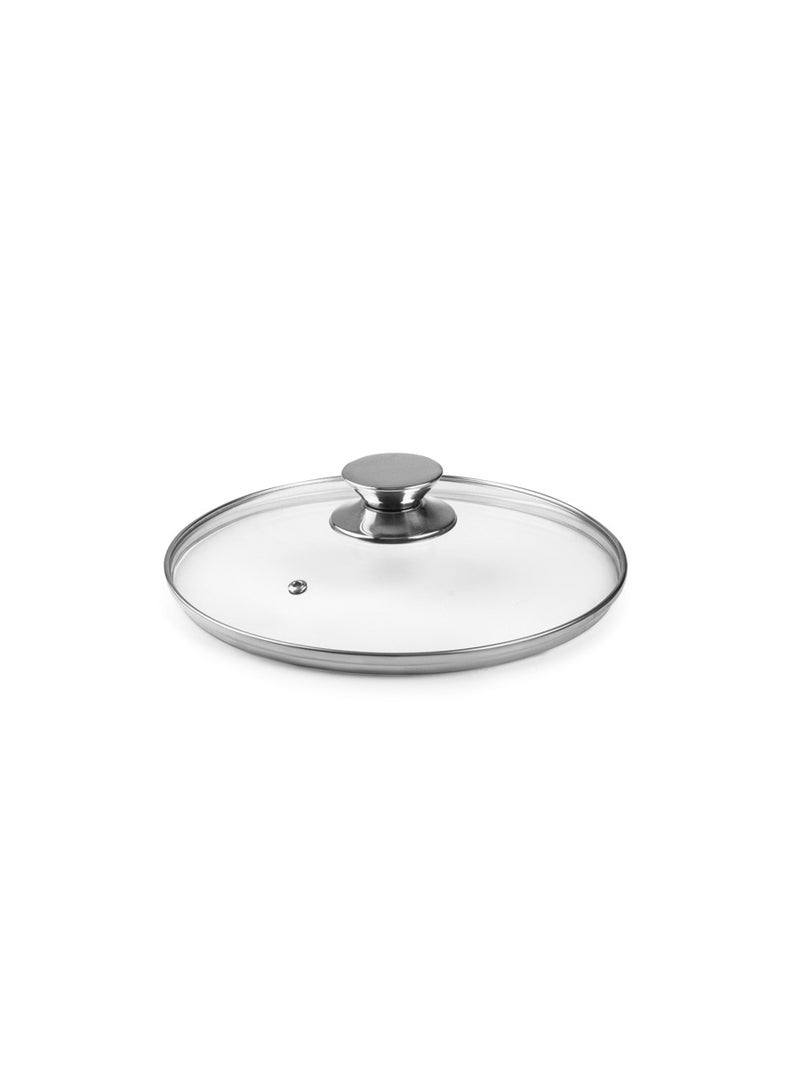 ibili Glass Lid with Stainless Steel Knob, Tempered Glass Pot Cover, Heat Resistant Anti-Fog Steam Lid, Durable Kitchen Cooking Accessory, Easy Grip Handle, Cooking Lid for Home and Professional Use - Image 2