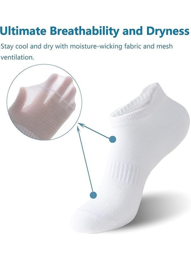 6 أزواج من جوارب الكاحل للنساء، جوارب رياضية منخفضة القطع مع شريط للجري، جوارب رياضية غير مرئية - Image 1