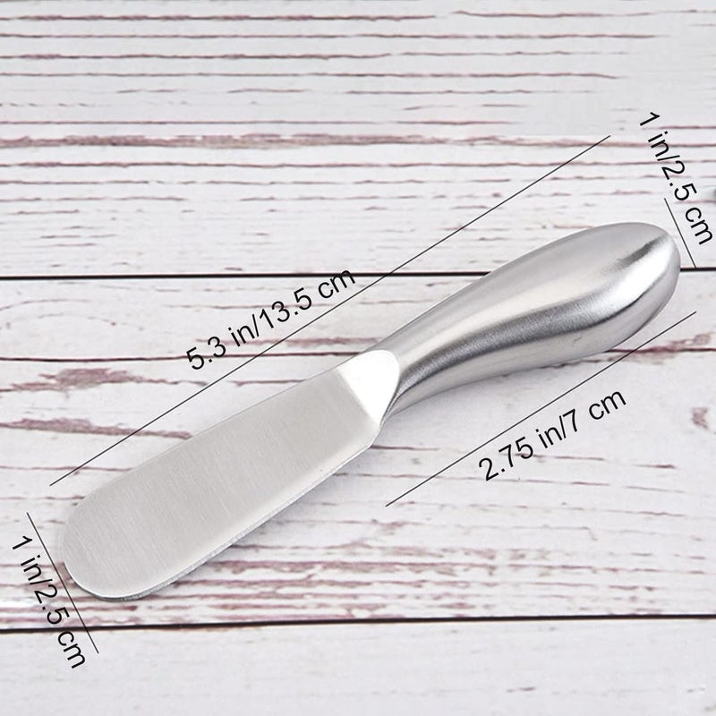 VANRA Spreader Knife Set 4-Piece Butter Knife Stainless Steel Cheese Knife Set Small Bread Cream Knives 5.3-inch - Image 5