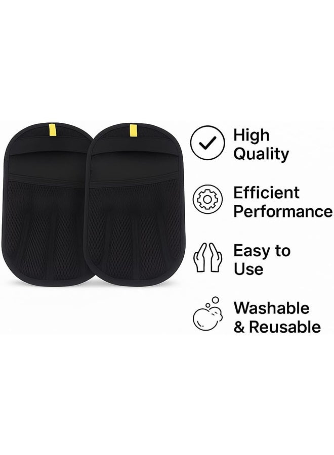 2-Pack Electrostatic Pet Hair Removal Gloves – Grooming Gloves for Cats & Dogs, Long-Haired Cat Brush, Static Remover, Pet Hair Cleaner for Furniture & Clothes, Essential Dog Accessories - Image 2