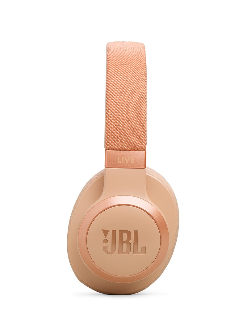 JBL Live 770NC Wireless Over-Ear Headphones with True Adaptive Noise Cancelling Beige - Image 4