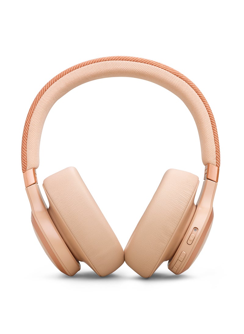 JBL Live 770NC Wireless Over-Ear Headphones with True Adaptive Noise Cancelling Beige - Image 3