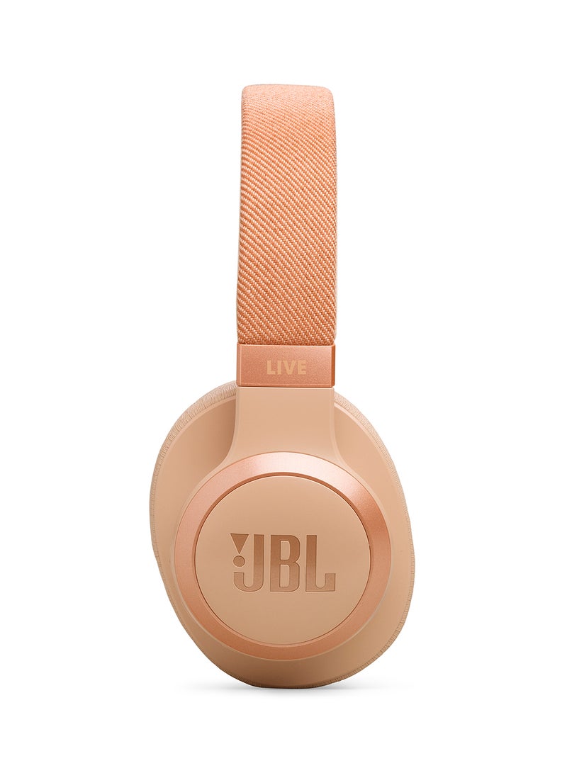 JBL Live 770NC Wireless Over-Ear Headphones with True Adaptive Noise Cancelling Beige - Image 5