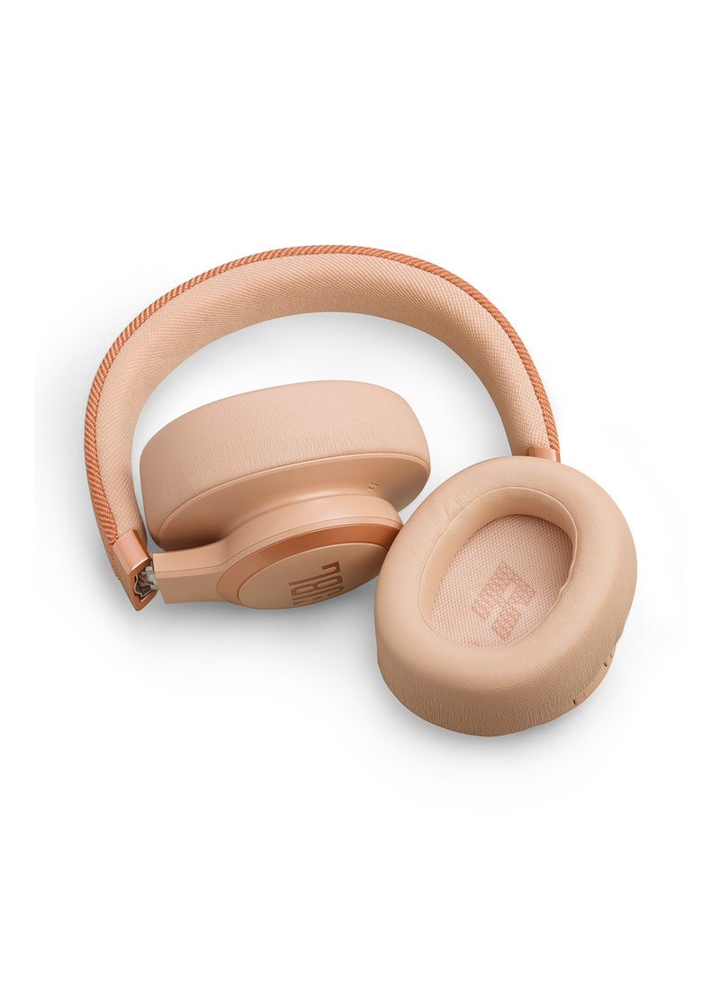 JBL Live 770NC Wireless Over-Ear Headphones with True Adaptive Noise Cancelling Beige - Image 1