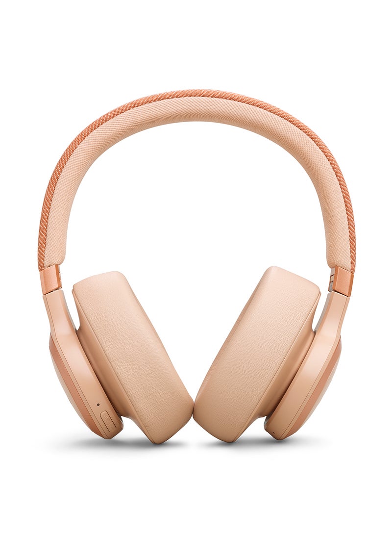JBL Live 770NC Wireless Over-Ear Headphones with True Adaptive Noise Cancelling Beige - Image 2