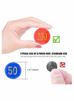 Generic 160Peices Plastic Counting Chip Set with Storage Box for Home Game, Kids Game Play, Learning Math Counting  - Image 5