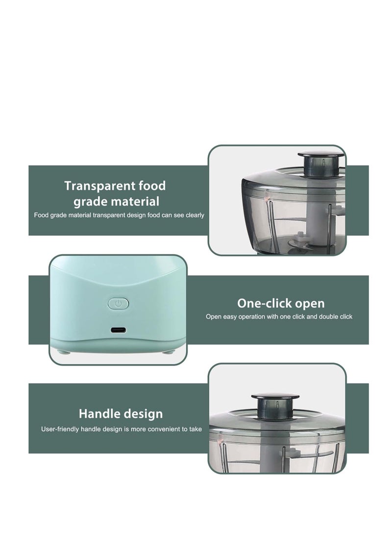 Generic Electric Kitchen Chopper, 350 ml, Mini Electric Onion Chopper, Onion Cutter, Electric Vegetable Cutter, Multi-Chopper, Blender Chopper with 3 Blades, Kitchen Accessories for Vegetables, Fruit  - Image 3