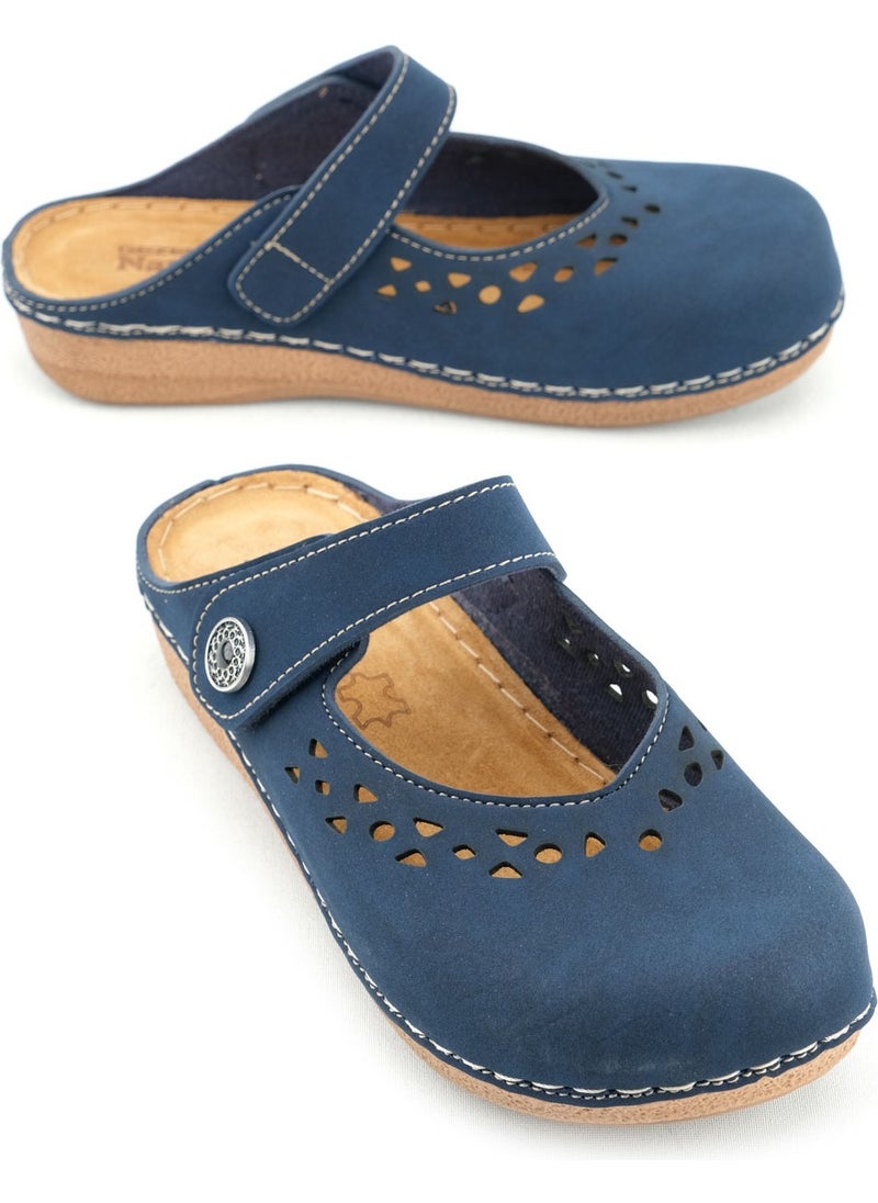 Gezer - Summer Women's Inner Sole Leather Velcro Slippers - Image 1
