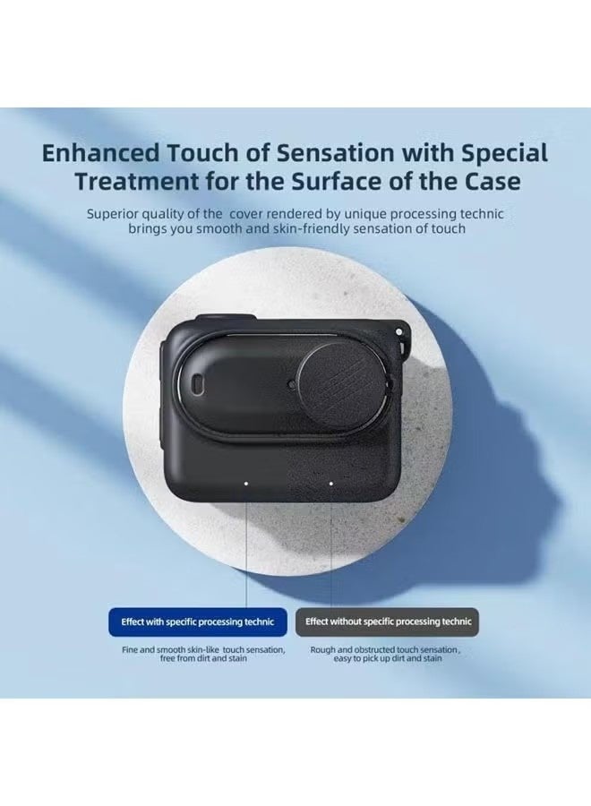 غطاء حماية سيليكوني للشاشة لكاميرا Insta360 GO3S، غطاء مطاطي ناعم لحماية عدسة شاشة LCD، غطاء واقي للشاشة مقاوم للخدش (أسود) - Image 5