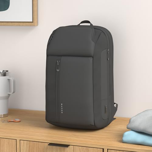BANGE حقائب سفر BANGE، حقيبة ظهر محمولة للكمبيوتر المحمول لرحلات الطيران، حقيبة ظهر مقاومة للماء بحجم 15.6 بوصة للرجال والنساء - Image 2