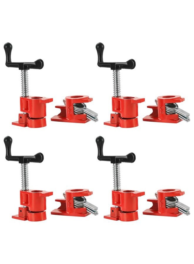 FLKQC 3/4" Wood Gluing Pipe Clamp Set, Heavy Duty Cast Iron Quick Release Pipe Clamps for Woodworking (4 Pack) - Image 1