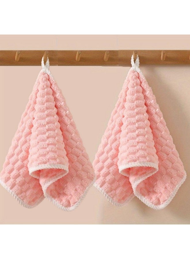 LINEAR Microfiber Hand Towels/Small Size Towel/Face Towel/Towel for Men, Women & Babies/Ultra Soft, Absorbent & Quick Dry Towels for Gym, Travel 300 GSM (Pink) - Image 1