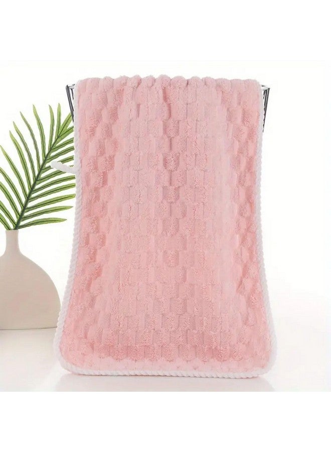 LINEAR Microfiber Hand Towels/Small Size Towel/Face Towel/Towel for Men, Women & Babies/Ultra Soft, Absorbent & Quick Dry Towels for Gym, Travel 300 GSM (Pink) - Image 2