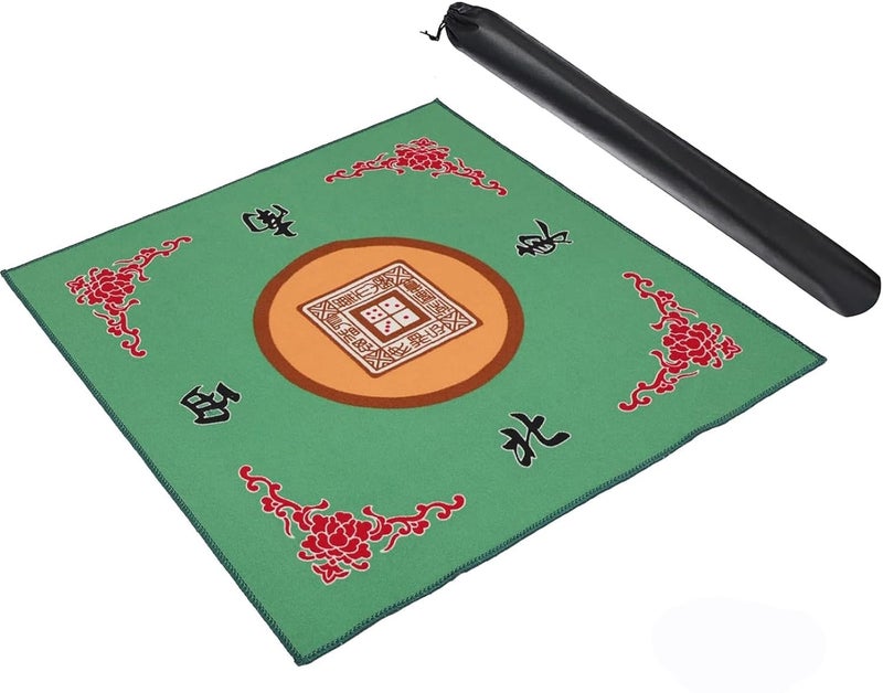 GUSTARIA Mahjong Mat Anti Slip and Noise Reduction Table Cover for Mahjong Poker Card Board Tile Games Green 315 inches - Image 3