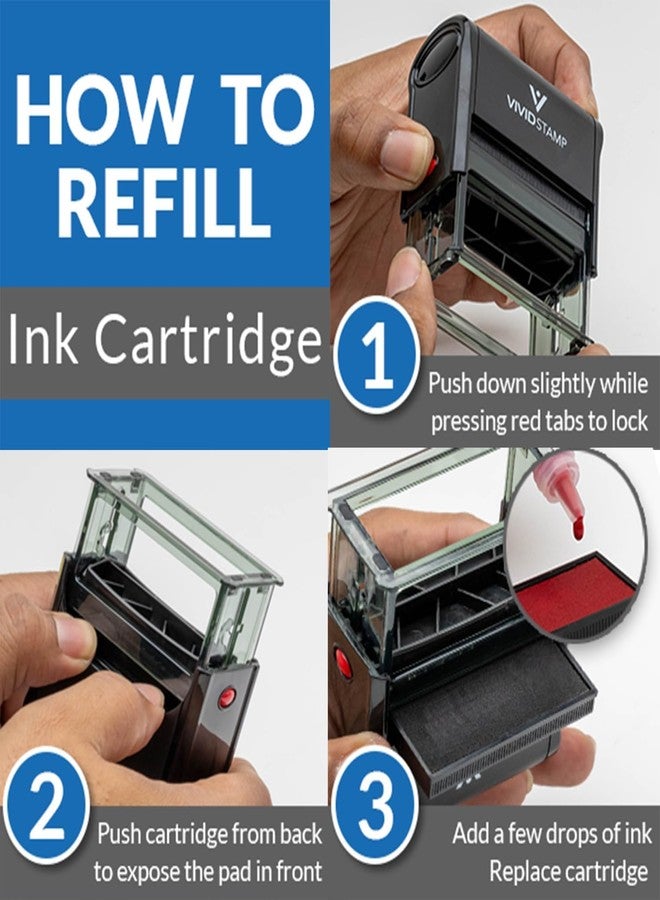 فيفيد ستامب ختم مكتبي ذاتي التحبير مدفوع جزئياً (حبر أحمر) - Q-400 - Image 5