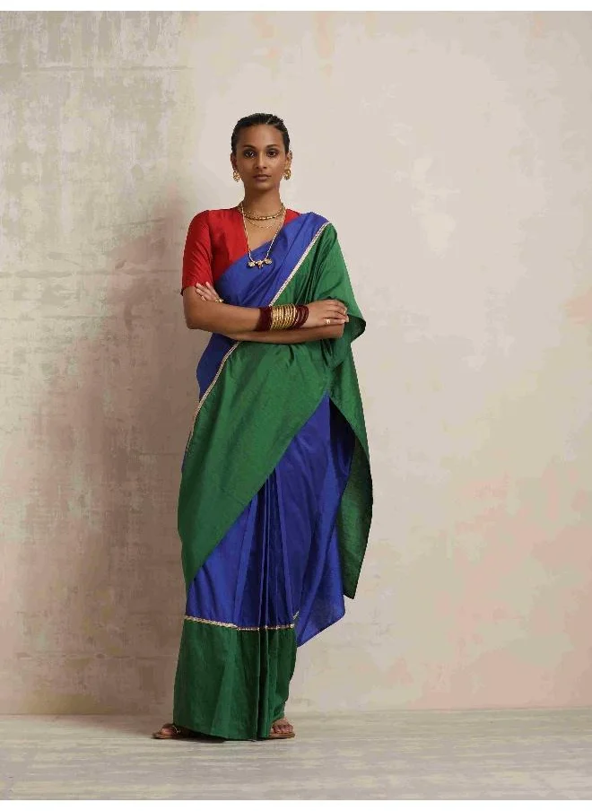 ترو برونز trueBrowns Blue Silk Ready To Wear Saree