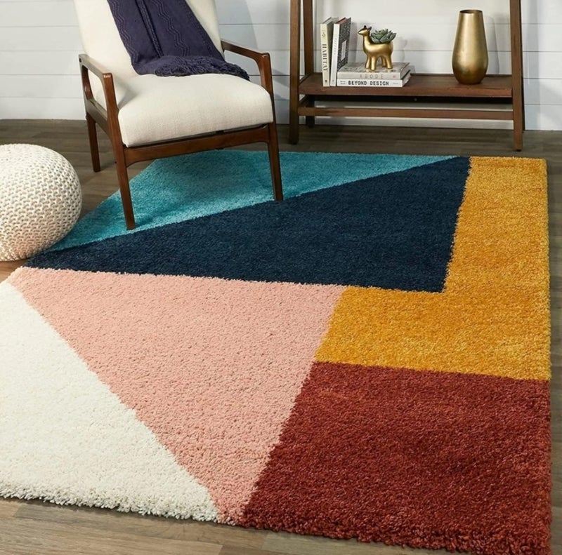 FRESH FROM LOOM Royal Heritage Edition Large 48x72 Inch Carpets for Home,Premium Shaggy Fur Rug Runner,Anti-Skid Bedroom Carpet,Premium Carpets for Living Area Office Sofa Room(4x6 feet),Multicolor - Image 1