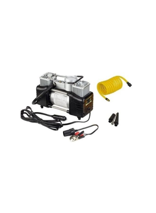 WEHAND This 2-cylinder air compressor is an easy-to-use tool designed to meet your inflation needs efficiently and quickly. With its robust design and multiple features, it's the ideal choice for cars, motorcycles, and other diverse applications. - Image 1