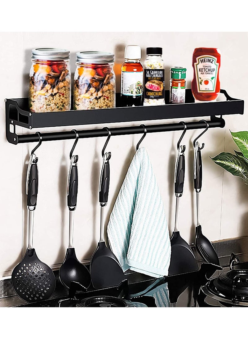 DubaiGallery Kitchen Organizer Storage Wall Mount Spice Racks Aluminum Racks Utensils Spoon Hanger Hook Kitchen Accessories Supplies - Image 2