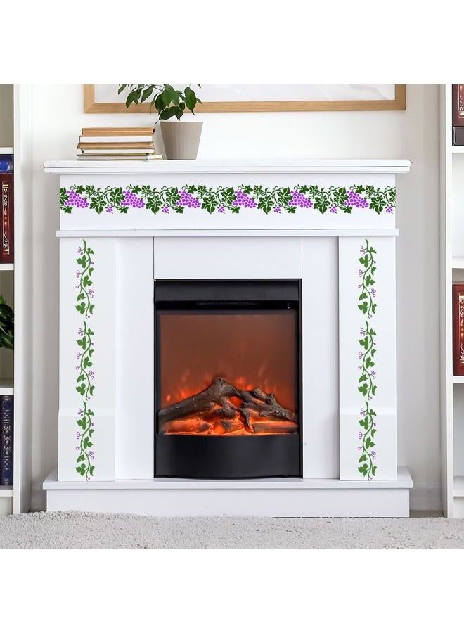 Keluna Leaf Vine Stencils for Painting - 16 Pcs Leaves Wall Stencils for Crafts Reusable, Flower Painting Stencils, Floral Spring Template for Painting on Wood Canva Home Decor - Image 3