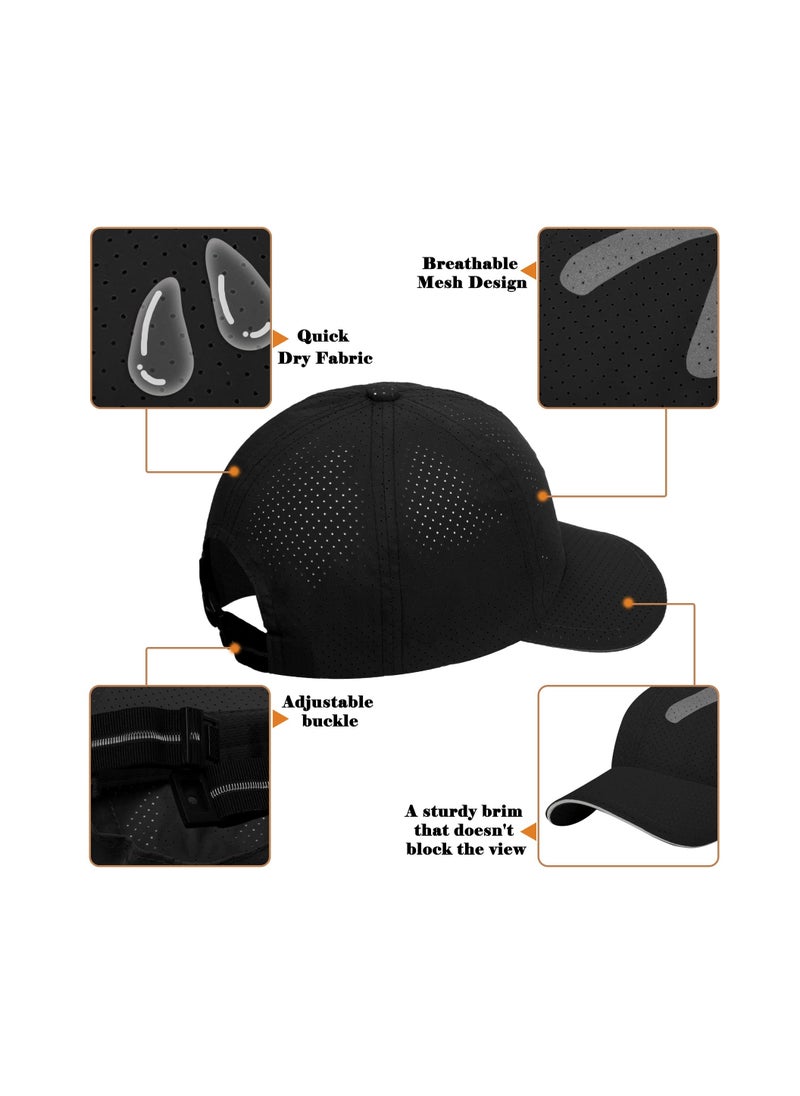 SYOSI - Baseball Cap Mens - Running Cap Quick Dry Sports Cap Mesh Reflective Brim Breathable Sun Hat Unisex Lightweight Adjustable Summer Hats for Outdoor - Image 1
