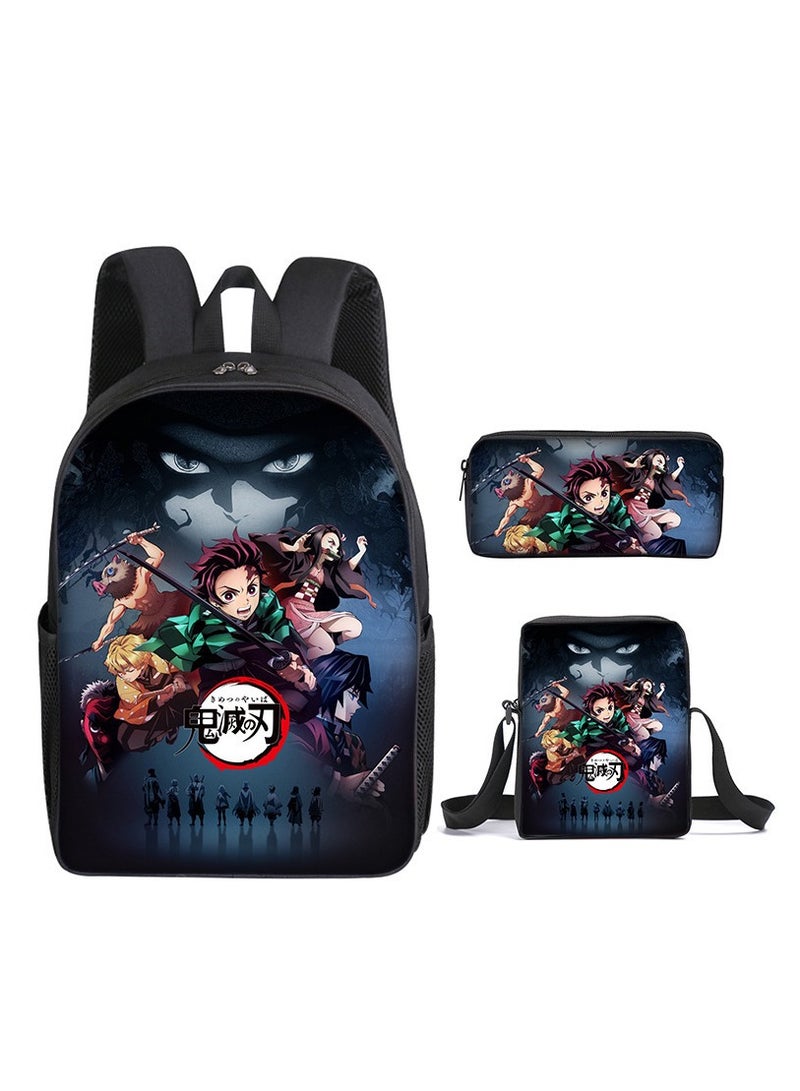 Anime cartoon large capacity backpack, student backpack, children's backpack, digital printed Oxford cloth backpack, unisex - Image 1