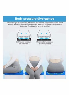 SYOSI Gel Seat Cushion, Gel Seat Cushion for Long Sitting with Non-Slip Cover (Blue)  - Image 4