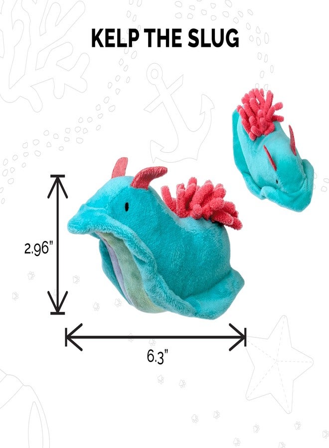 Furhaven 2-Pack Cat Toys w/ 2x Catnip Bags for Indoor Cats, Washable & Durable w/ Refillable Catnip Pocket - Plush Sea Slug Cat Toy Set - Blue/Tie Dye, Set of 2 - Image 2