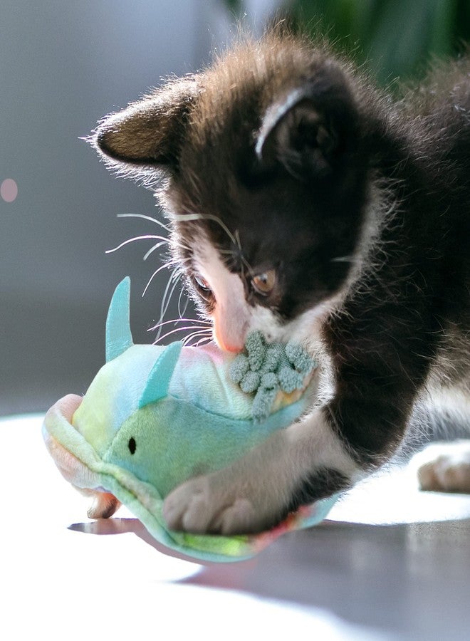 Furhaven 2-Pack Cat Toys w/ 2x Catnip Bags for Indoor Cats, Washable & Durable w/ Refillable Catnip Pocket - Plush Sea Slug Cat Toy Set - Blue/Tie Dye, Set of 2 - Image 4