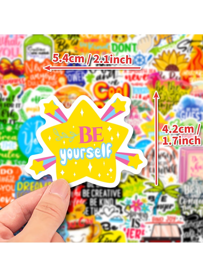 Inspirational Stickers 50Pcs Motivational Stickers for Water Bottles Positive Quote Stickers for Journaling Scrapbook Aesthetic Waterproof Vinyl Laptop Stickers for Teens Adults Kids Teachers - Image 2