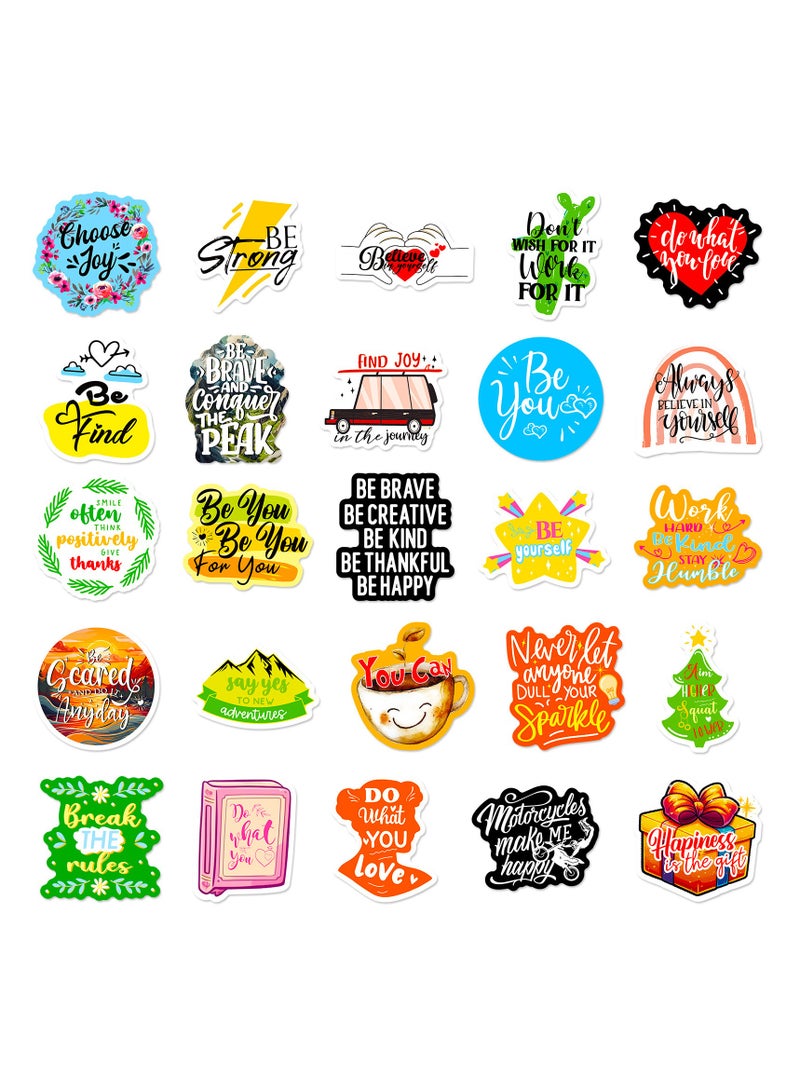 Inspirational Stickers 50Pcs Motivational Stickers for Water Bottles Positive Quote Stickers for Journaling Scrapbook Aesthetic Waterproof Vinyl Laptop Stickers for Teens Adults Kids Teachers - Image 3