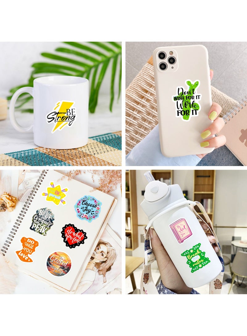 Inspirational Stickers 50Pcs Motivational Stickers for Water Bottles Positive Quote Stickers for Journaling Scrapbook Aesthetic Waterproof Vinyl Laptop Stickers for Teens Adults Kids Teachers - Image 5