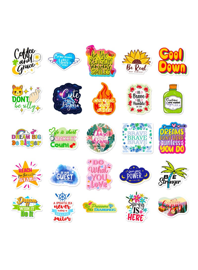 Inspirational Stickers 50Pcs Motivational Stickers for Water Bottles Positive Quote Stickers for Journaling Scrapbook Aesthetic Waterproof Vinyl Laptop Stickers for Teens Adults Kids Teachers - Image 4